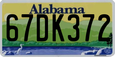 AL license plate 67DK372