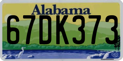 AL license plate 67DK373