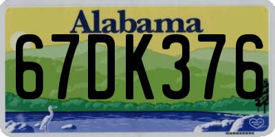 AL license plate 67DK376