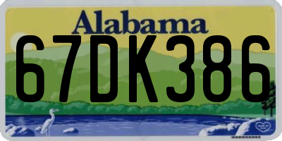 AL license plate 67DK386