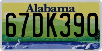 AL license plate 67DK390