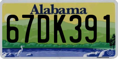 AL license plate 67DK391