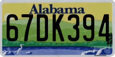 AL license plate 67DK394