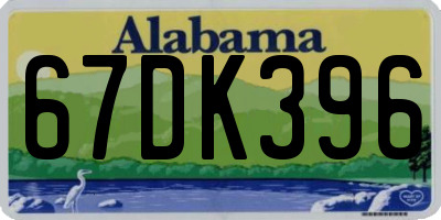 AL license plate 67DK396