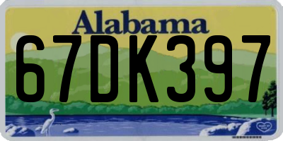AL license plate 67DK397