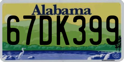 AL license plate 67DK399