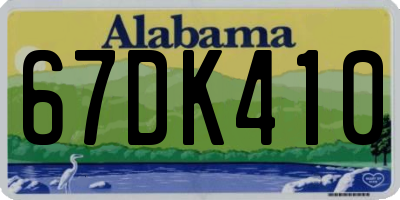 AL license plate 67DK410