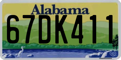 AL license plate 67DK411