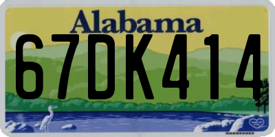 AL license plate 67DK414