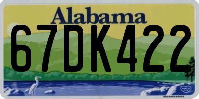AL license plate 67DK422