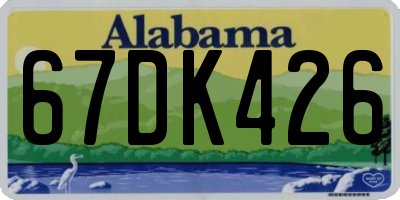 AL license plate 67DK426