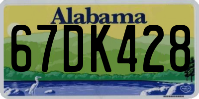 AL license plate 67DK428