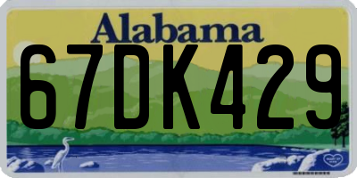 AL license plate 67DK429