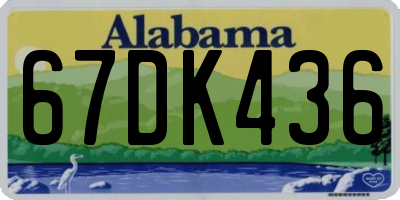 AL license plate 67DK436