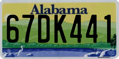 AL license plate 67DK441