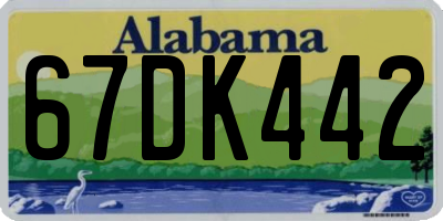 AL license plate 67DK442