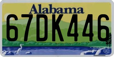 AL license plate 67DK446