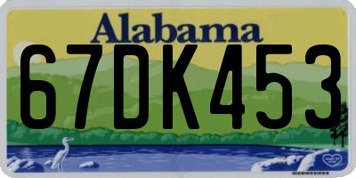 AL license plate 67DK453