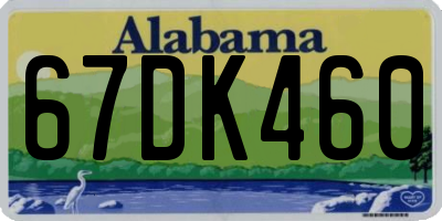 AL license plate 67DK460