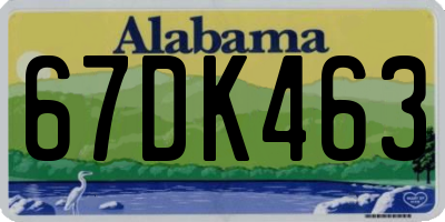 AL license plate 67DK463