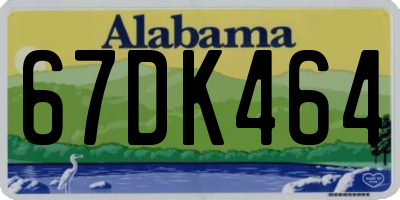 AL license plate 67DK464