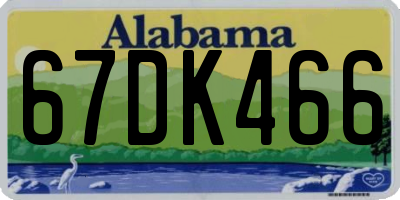 AL license plate 67DK466