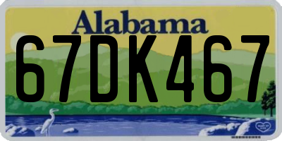 AL license plate 67DK467