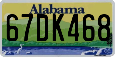 AL license plate 67DK468