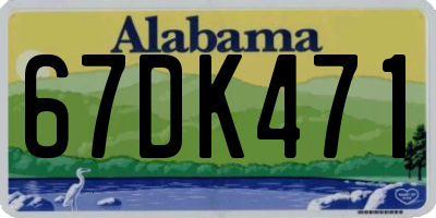 AL license plate 67DK471