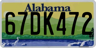 AL license plate 67DK472