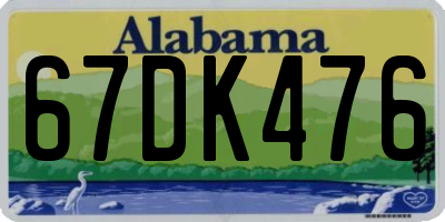 AL license plate 67DK476