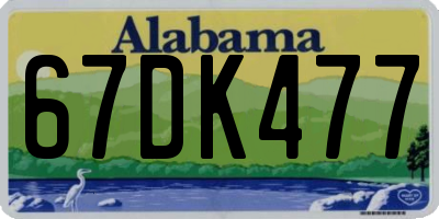 AL license plate 67DK477