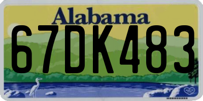 AL license plate 67DK483