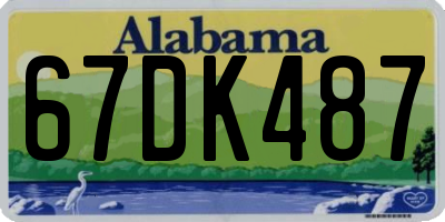 AL license plate 67DK487