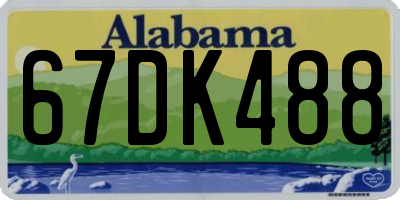 AL license plate 67DK488