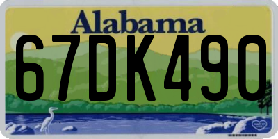 AL license plate 67DK490