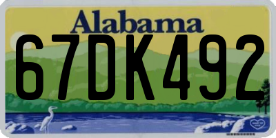 AL license plate 67DK492