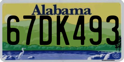 AL license plate 67DK493