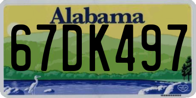 AL license plate 67DK497