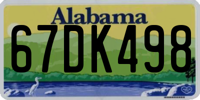 AL license plate 67DK498