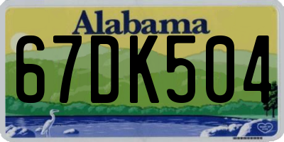 AL license plate 67DK504