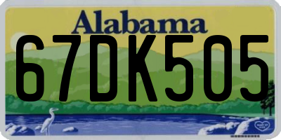 AL license plate 67DK505