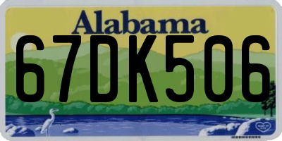 AL license plate 67DK506