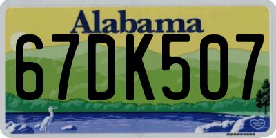 AL license plate 67DK507