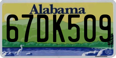 AL license plate 67DK509