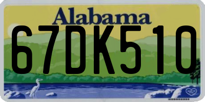 AL license plate 67DK510