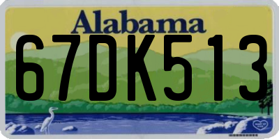 AL license plate 67DK513