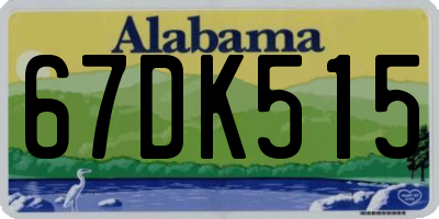 AL license plate 67DK515