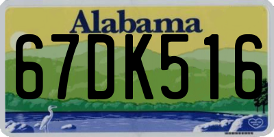 AL license plate 67DK516