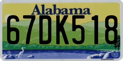 AL license plate 67DK518